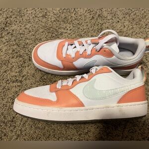 Nike Dunk Low White and Coral - Size 6.5 Y